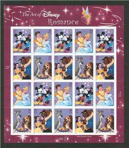 ART OF DISNEY ROMANCE LOVE Mint Stamps SEALED 4025 28  