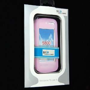   PINK SILICONE SOFT case cover for Nokia Xpress Music 5800 Electronics