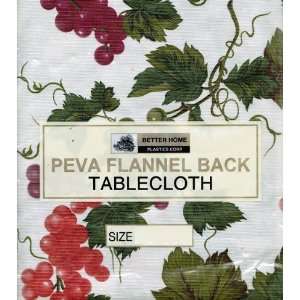 PEVA Tablecloth with Flannel Back 52 X 90 Oblong Grape Grapes (Off 