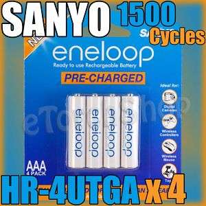 SANYO Eneloop 4 x AAA Rechargeable NiMH Battery  