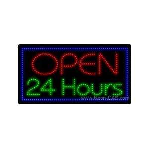  Open 24 Hours Outdoor LED Sign 20 x 37