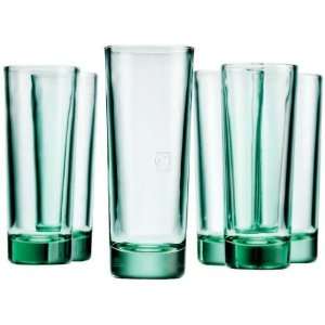 SET OF 6 ESSENTIALS FOR BAR GREEN VODKA SHOT GLASSES  