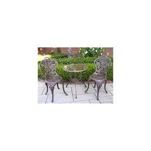  Oakland Living Vineyard Bistro Set with Two Chairs: Patio 