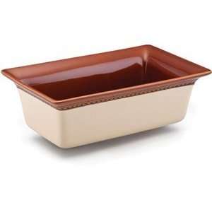 Paula Deen 9x5 in. Southern Gathering Stoneware Loaf Pan, Chestnut