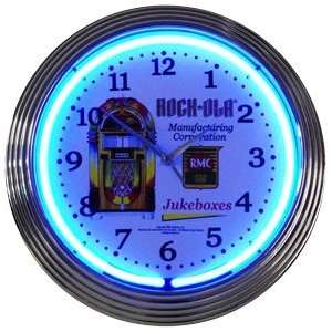  Rock Ola Jukebox Neon Clock