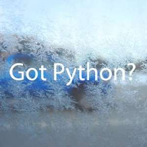  Got Python? White Decal Snake Animal Laptop Window White 