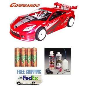   Commando Celica RTR RC Nitro Car 1/10 Scale Package Deal Toys & Games