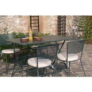   Rectangular Folding Dining Table with Umbrella Hole Patio, Lawn