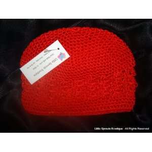  Hand Crocheted Red Infant Hat   6 to 18 Months: Everything 