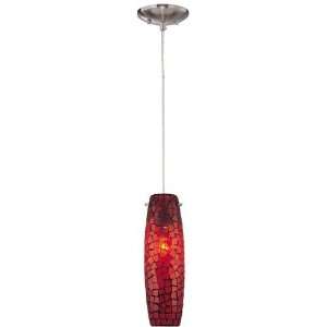   : Pendant Ceiling Lamp with Red Mosaic Mosaic Shade: Home Improvement