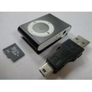  4GB Micro SD card included Metal Clip MP3 Player Black 