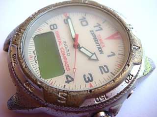Timex expedition indiglo quartz watch defect for parts  