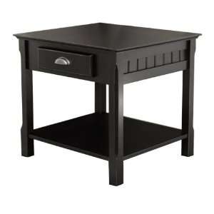   , End Table With One Drawer And Shelf By Winsome Wood
