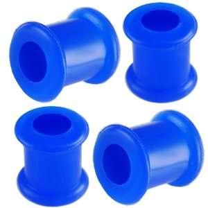 0g 0 gauge (8.0mm)   Dark blue Implant grade silicone Double Flared 