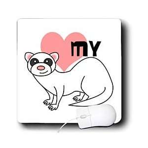   Small Pets   Love My Ferret Black Sable   Mouse Pads Electronics