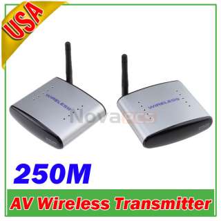   AV Sender Audio Video AV Wireless Transmitter Receiver IR Remoter 250M