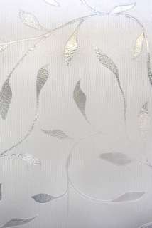 New White ETCHED LEAF Decorative Glass Window Film Vinyl Static Cling 