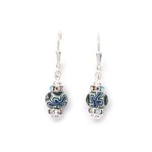   Retired Small Bead Earrings with Swarovski Crystal 