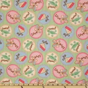   Word Medallions Sweet Pea Fabric By The Yard Arts, Crafts & Sewing