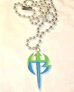 Jeff Hardy Green Logo Pendant Necklace with Chain WWE  