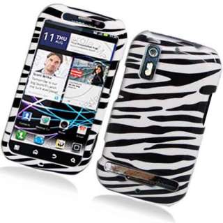 White Zebra Glossy Protector Hard Case Cover For Motorola Photon 4G 