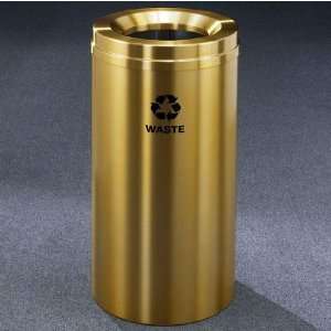   Cover Waste Receptacle, 16 Gal, 15 inch Dia x 33 inch H, Waste Message