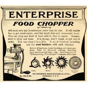   Manufacturing Company Food Chopper   Original Print Ad
