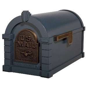   Charcoal with Antique Bronze Accents Mailbox