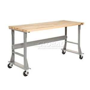  72 X 30 Maple Square Edge Mobile Work Bench   Fixed Height 